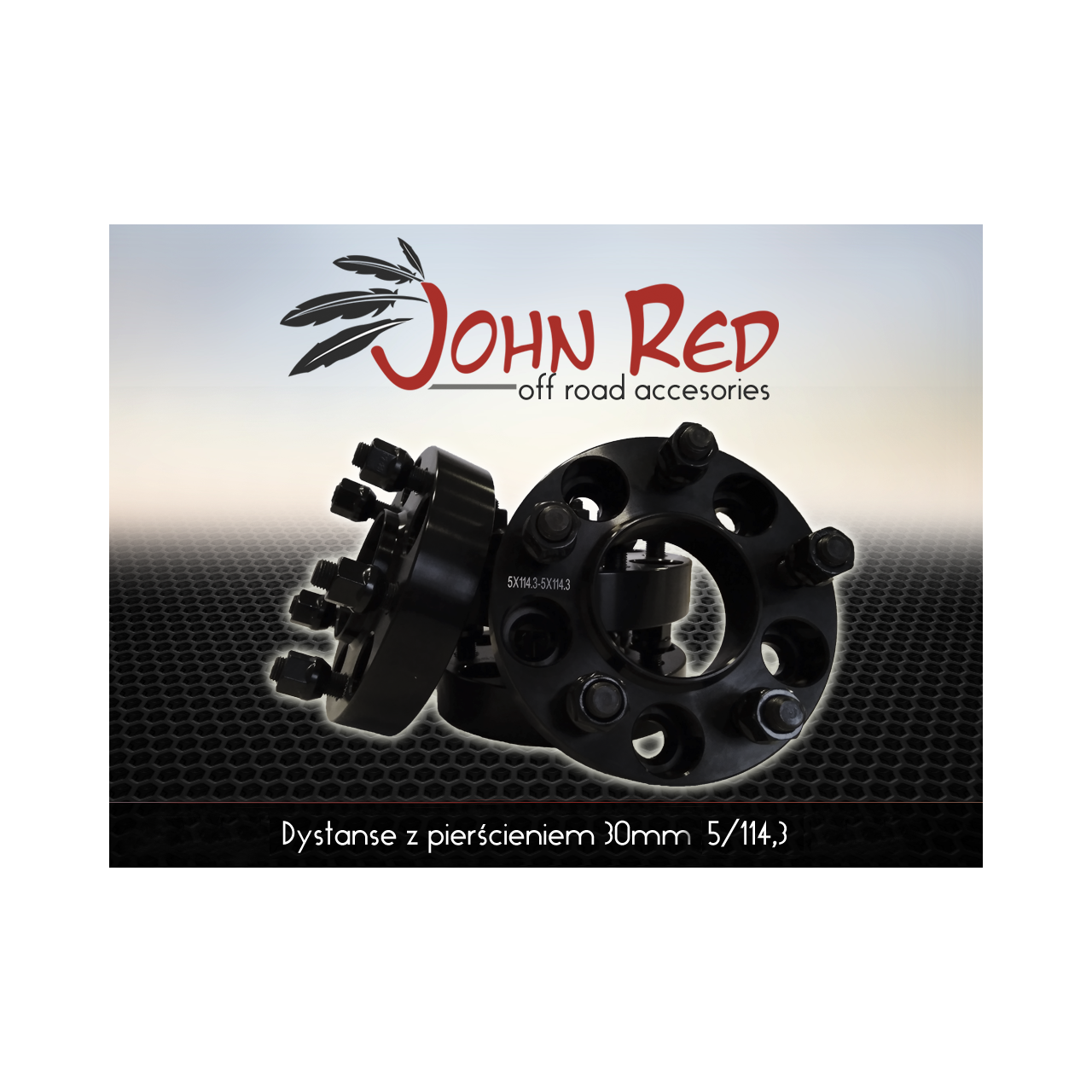 Dystanse aluminiowe z pierścieniem 30mm 71,6  5/114,3 Jeep